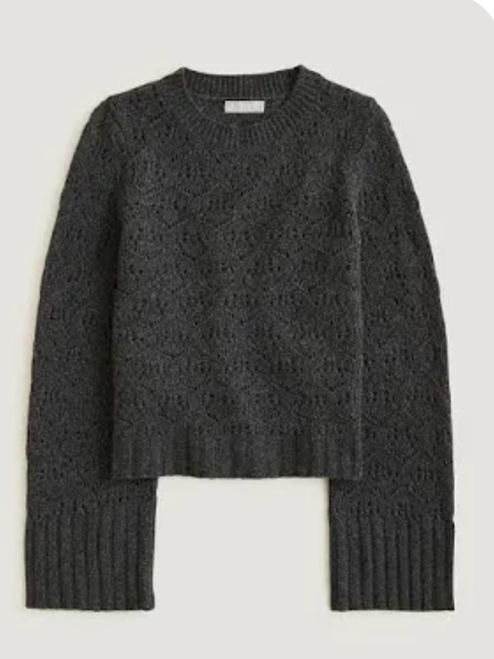 NWT JCrew Merino Pointelle Sweater